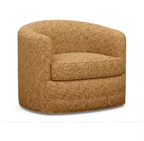 Ocean Club Kava Orange Upholstered Swivel Chair
