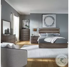 Cascade Falls Satin Espresso Panel Bedroom Set