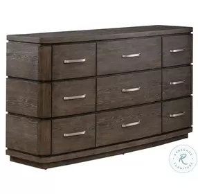 Cascade Falls Satin Espresso 9 Drawer Dresser
