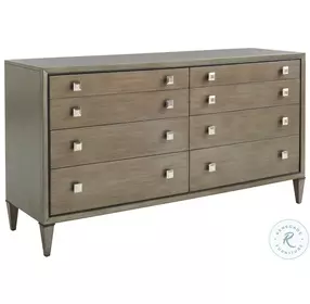 Ariana Charcoal Gray Touraine 8 Drawer Dresser