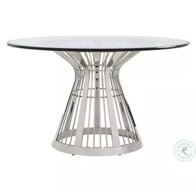 Ariana Platinum Stainless Riviera 54" Dining Table