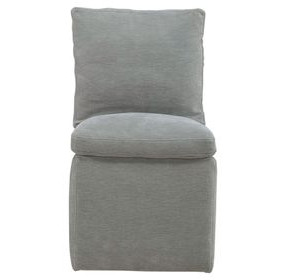 Accent Dining Sapphire Upholstered Pillowtop Dining Side Chair with Casters