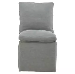 Dining Studio Sapphire Upholstered Pillowtop Dining Side Chair with Casters