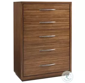 Kitano Dark Umber Minton 5 Drawer Chest