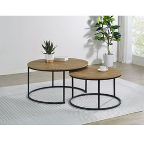 Lainey Mango Round Nesting Occassional Table Set