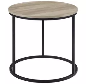 Lainey Distressed Pine Round End Table