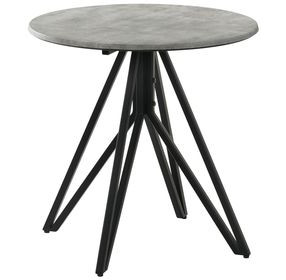 Hadi Cement And Gunmetal End Table