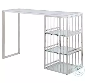 7400 Clear Glass And Polished Stainless Steel Bar