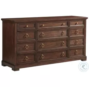 Silverado Rich Walnut Sereno Triple Dresser