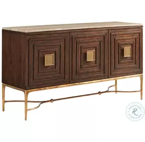 Silverado Stone Top And Rich Walnut Tiburon Sideboard