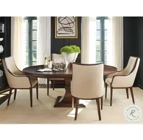 Silverado Brown Palo Alto Extendable Round Dining Room Set