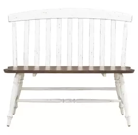 Al Fresco Graphite and Whitestone 42" Dining Bench