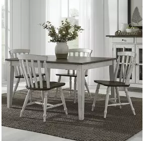 Garden Terrace Graphite and Whitestone 5 Piece Dining Set