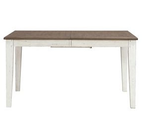 Al Fresco Graphite and Whitestone 74" Extendable Rectangular Dining Table