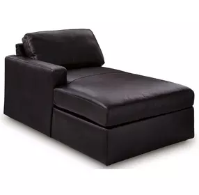 ModMax II Black Leather LAF Corner Chaise