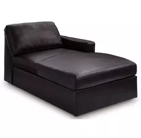 ModMax II Black Leather RAF Corner Chaise