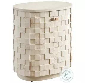 Rendezvous Limestone Oval Albion Nightstand