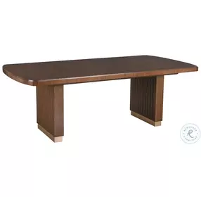 Rendezvous Walnut Double Pedestal Extendable Portman Dining Table