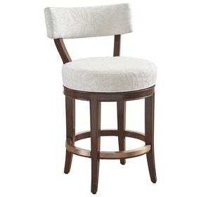 Giles Rendezvous White Upholstered Counter Height Stool