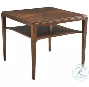 Rendezvous Walnut Square Andora Lamp Table