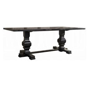 Morland Vintage Black 88" Rectangular Dining Table