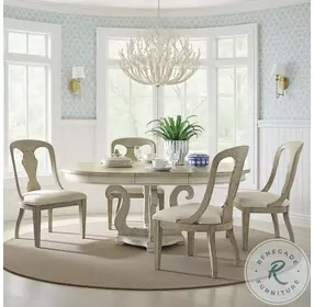 Ashbourne Kensington Sun Washed And Driftwood Extendable Round Dining Room Set