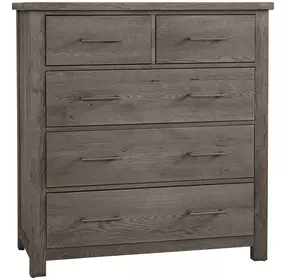 Dovetail Mystic Gray 5 Drawer Standing Dresser