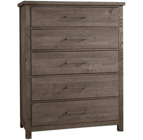 Dovetail Mystic Gray 5 Drawer Chest