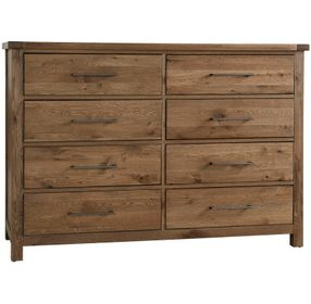 Dovetail Natural 8 Drawer Dresser