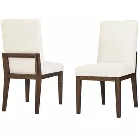 Dovetail White Performance Fabric Upholstered Side Chair