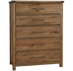 Dovetail Natural 5 Drawer Chest