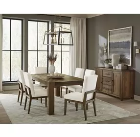 Dovetail Natural Gathering Dining Room Set