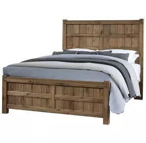 Dovetail Natural Queen Panel Bed