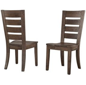 Dovetail Aged Gray Ladder Back Side Chair