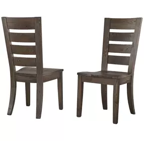 Dovetail Aged Gray Ladder Back Side Chair