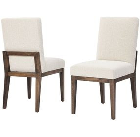 Dovetail Aged Gray and Oatmeal Performance Fabric Side Chair