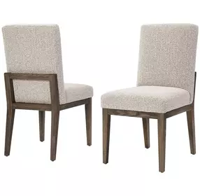 Dovetail Aged Gray Performance Fabric Upholstered Side Chair