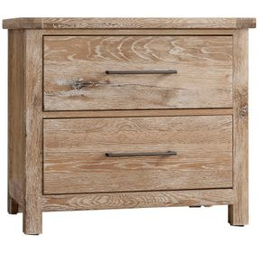 Dovetail Sun Bleached White 2 Drawer Nightstand