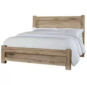 Dovetail Sun Bleached White King Poster Bed