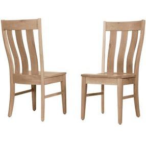 Dovetail Bleached White Slat Back Side Chair