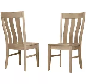 Dovetail Bleached White Slat Back Side Chair