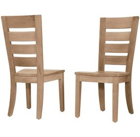 Dovetail Bleached White Ladder Back Side Chair