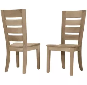 Dovetail Bleached White Ladder Back Side Chair