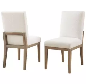 Dovetail Bleached White and White Performance Fabric Side Chair