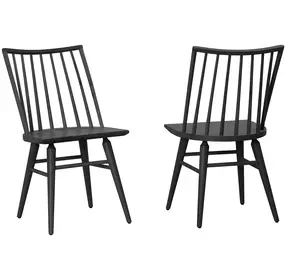 Dovetail Natural and Black Spindle Back Side Chair