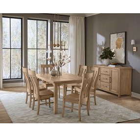 Dovetail Dining Bleached White Dining Room Set