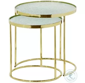 Bridget Polished Gold Nesting Accent Table