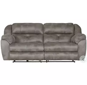 Ferrington Steel Lay Flat Power Reclining 90" Sofa With Power Headrest And Lumbar