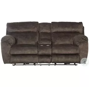 Sedona Mocha Lay Flat Power Reclining Console 86" Loveseat With Power Headrest And Lumbar