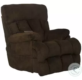 Sterling Chocolate Lay Flat Power Recliner with Power Headrest And Lumbar